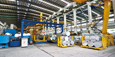 10000T extrusion line (can produce profile of section width up to 800mm)